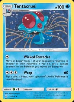 Tentacruel card in English