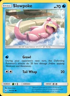 Slowpoke card in English