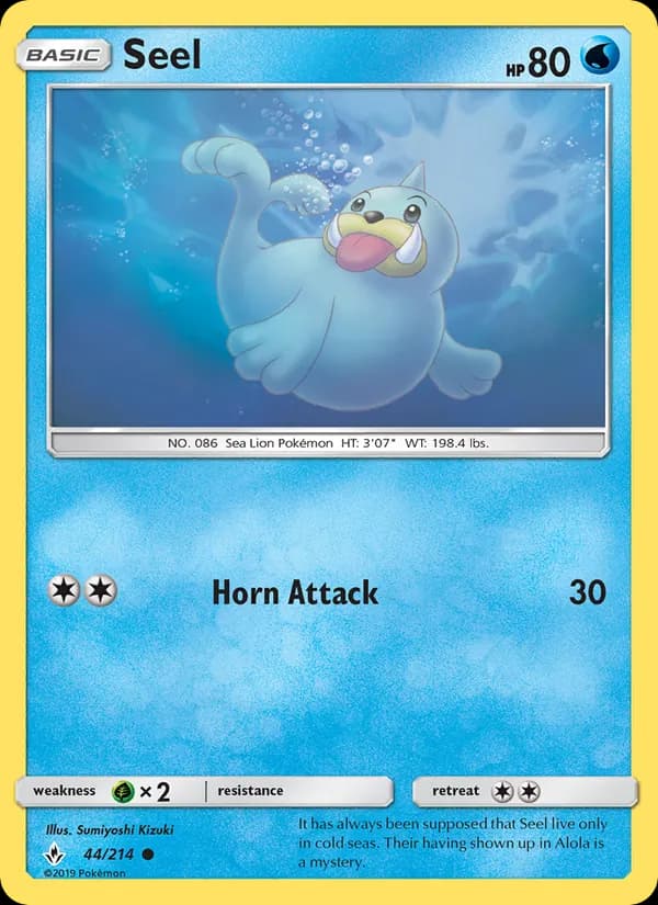 Seel card in English