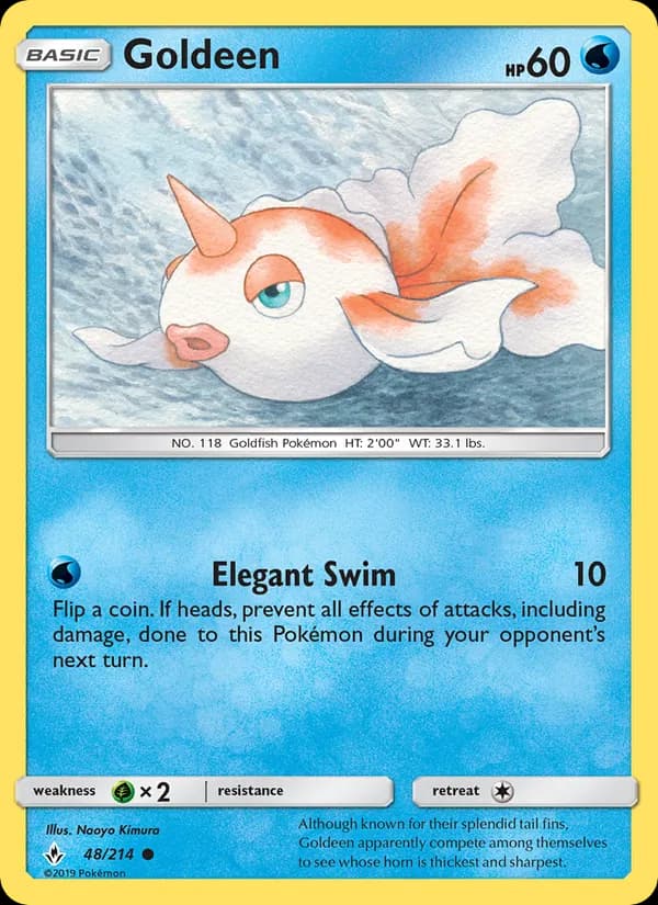 Goldeen card in English