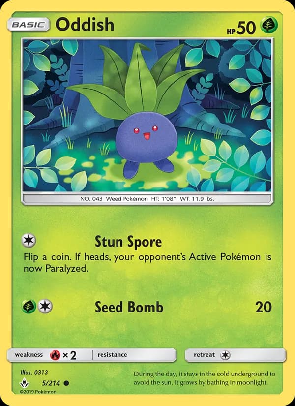 Oddish card in English