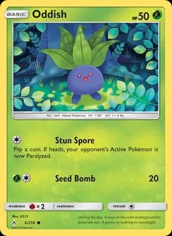 Oddish card in English