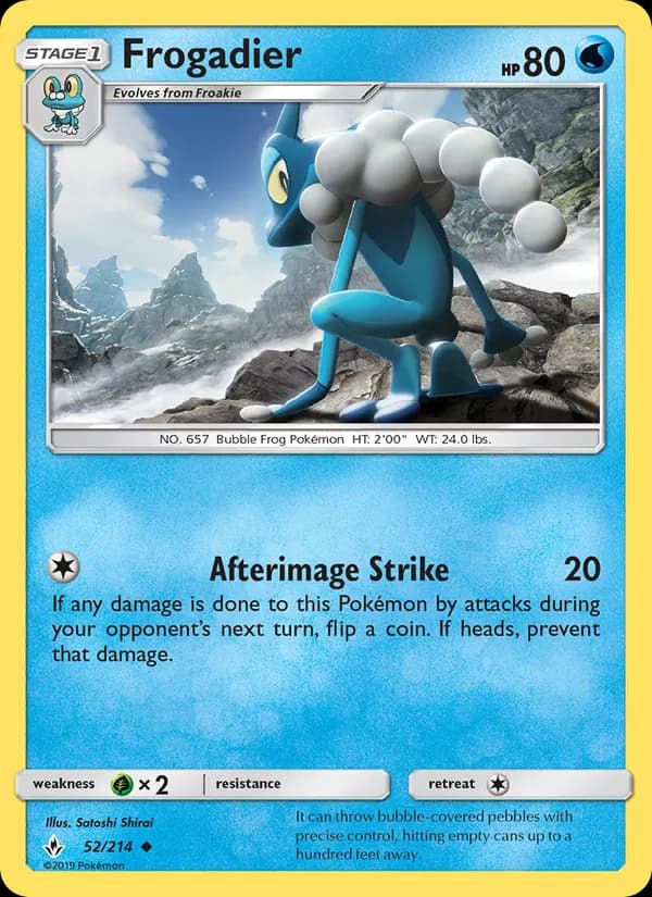 Frogadier card in English