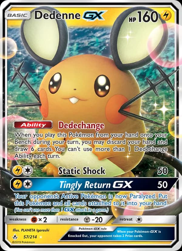 Dedenne GX card in English