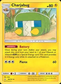 Charjabug card in English