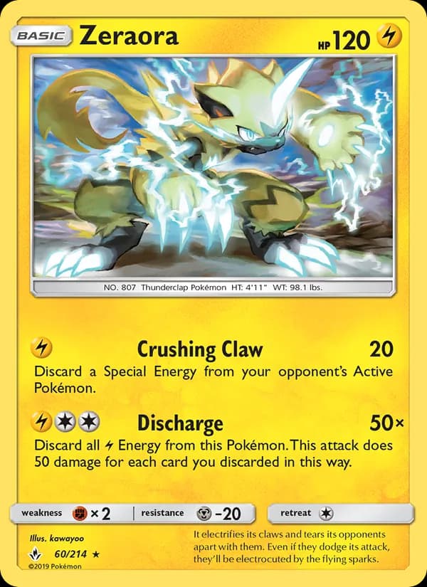 Zeraora card in English