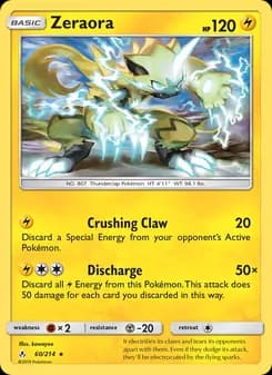 Zeraora card in English