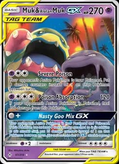 Muk & Alolan Muk GX card in English