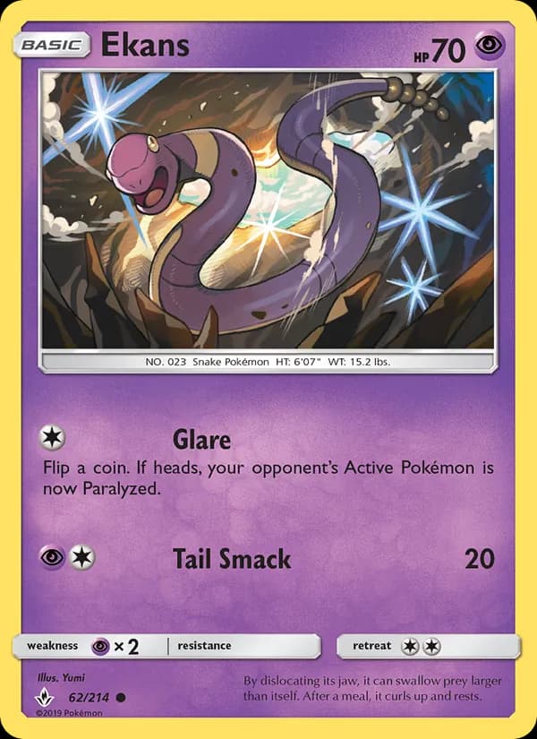 Ekans card in English