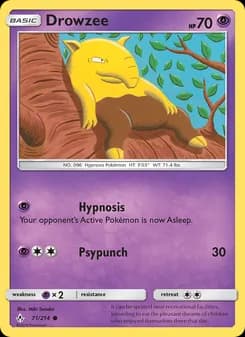 Drowzee card in English