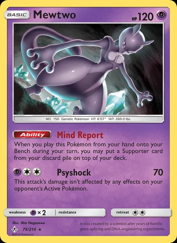 Mewtwo card in English