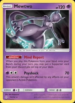 Mewtwo card in English