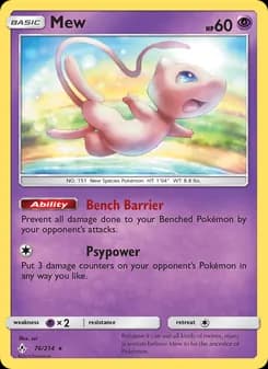 Mew card in English