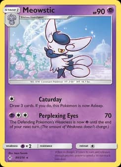 Meowstic card in English