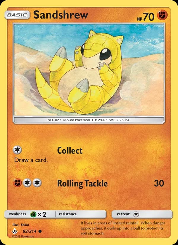 Sandshrew card in English
