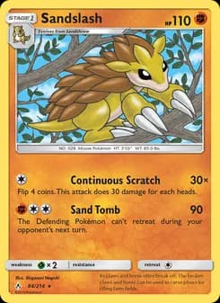 Sandslash card in English