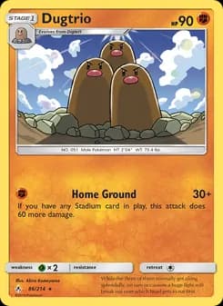 Dugtrio card in English