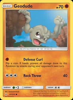 Geodude card in English