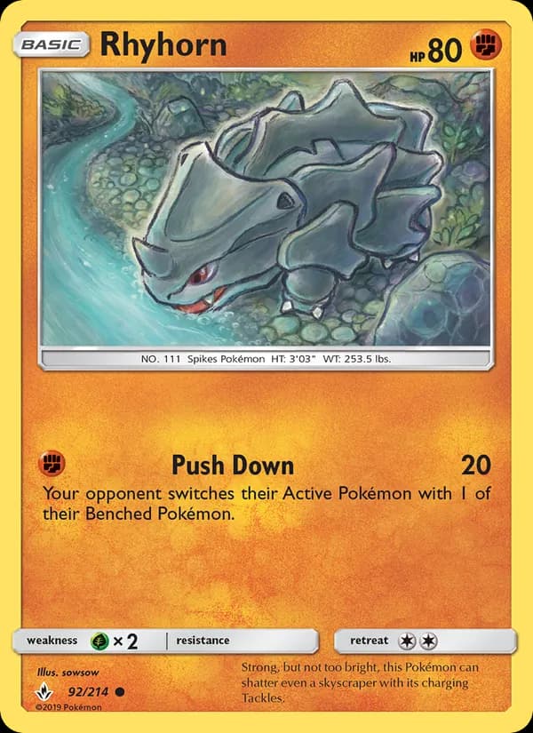 Rhyhorn card in English