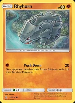 Rhyhorn card in English