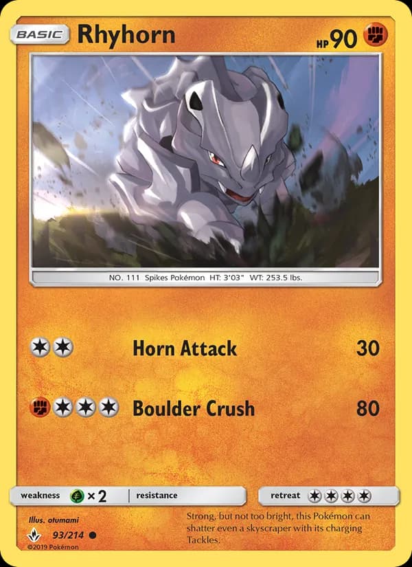 Rhyhorn card in English