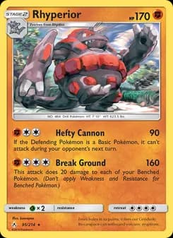 Rhyperior card in English