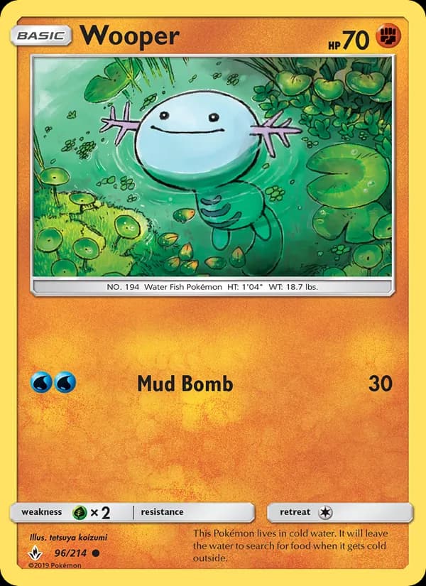Wooper card in English