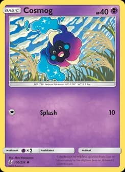 Cosmog card in English