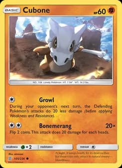 Cubone card in English