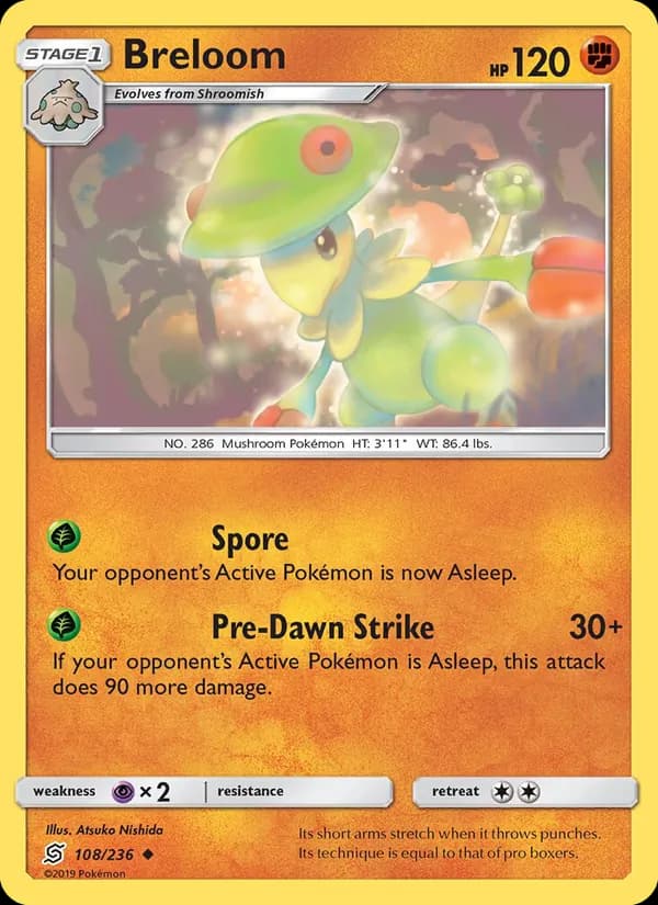 Breloom card in English