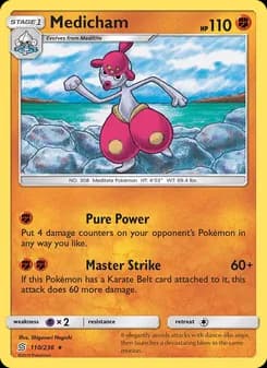 Medicham card in English