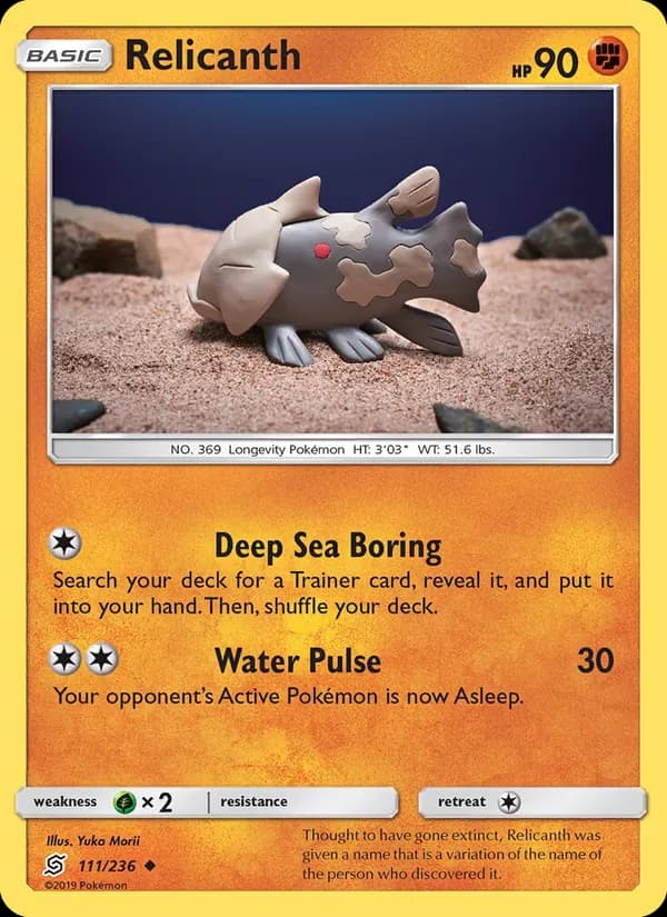 Relicanth card in English