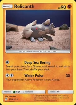 Relicanth card in English