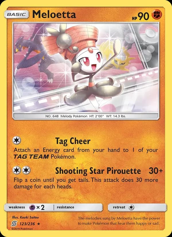 Meloetta card in English