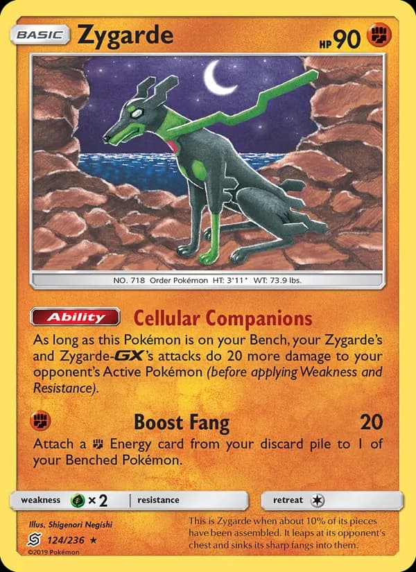 Zygarde card in English