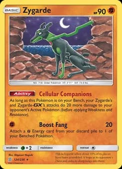 Zygarde card in English