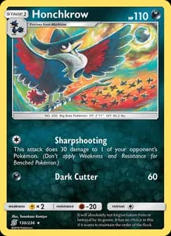 Honchkrow card in English
