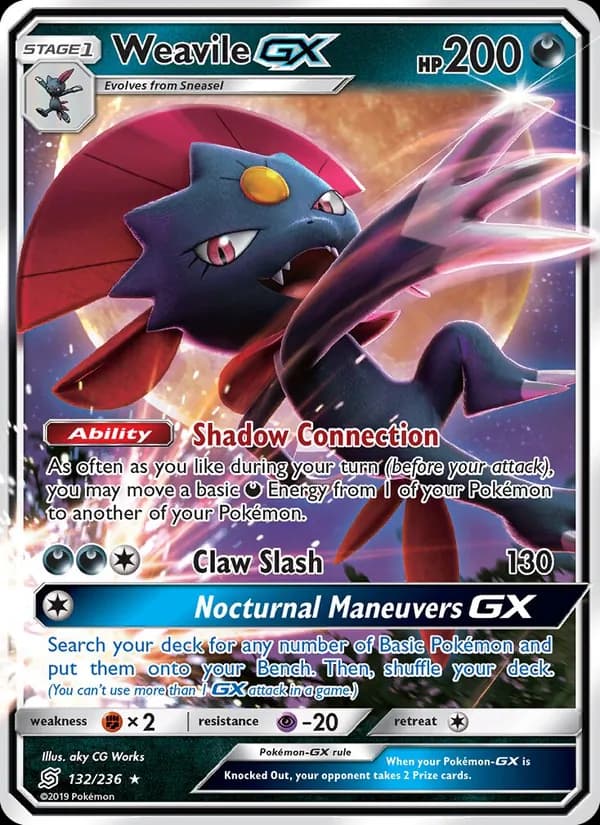 Weavile GX card in English