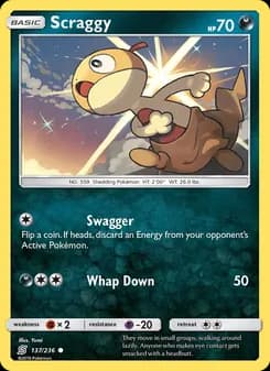 Scraggy card in English