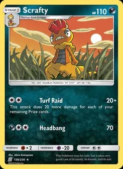 Scrafty card in English