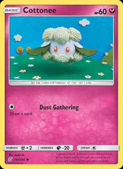 Cottonee card in English