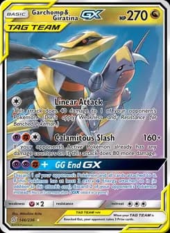Garchomp & Giratina GX card in English