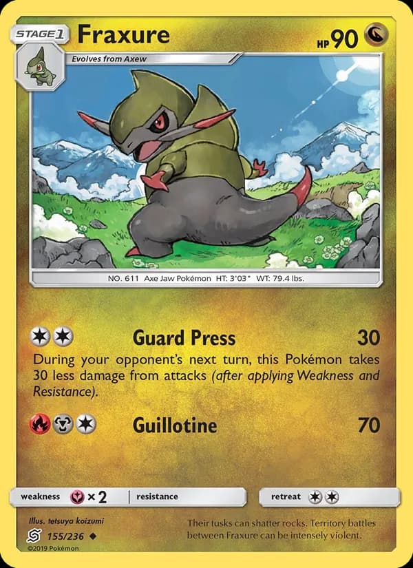Fraxure card in English