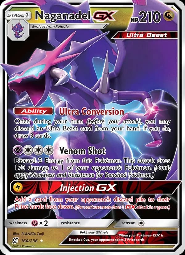 Naganadel GX card in English