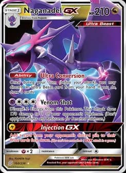 Naganadel GX card in English