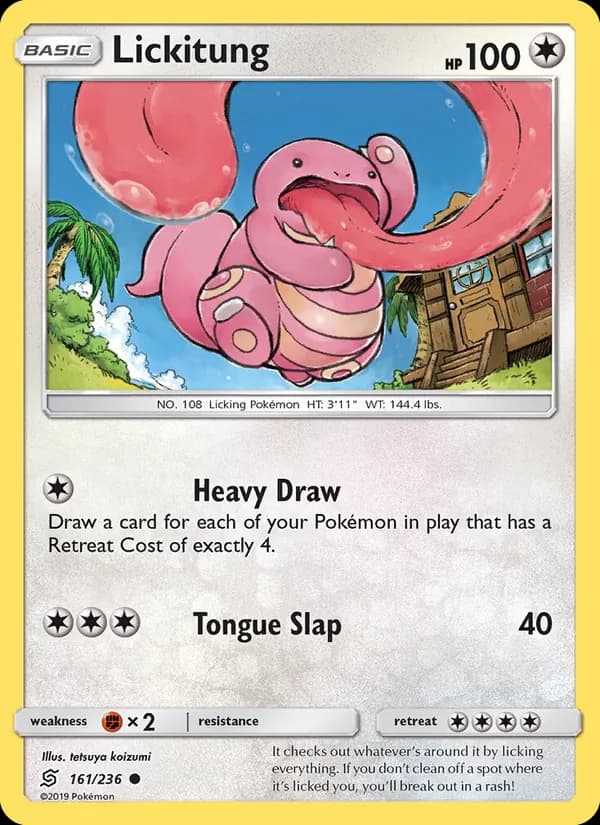 Lickitung card in English