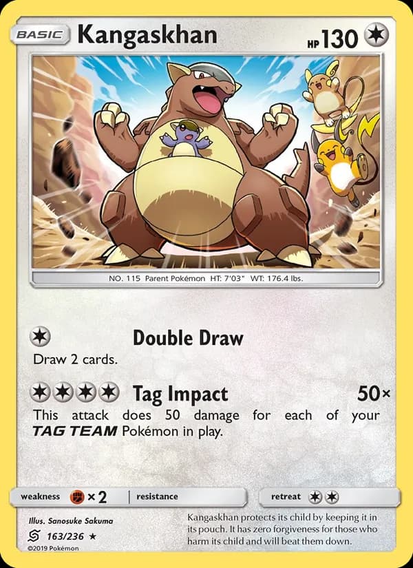 Kangaskhan card in English