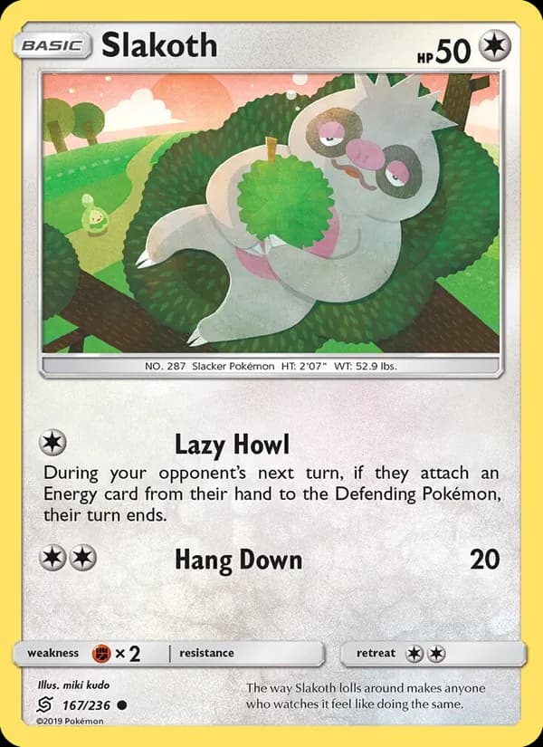 Slakoth card in English