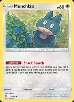 Munchlax card in English