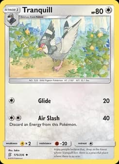 Tranquill card in English